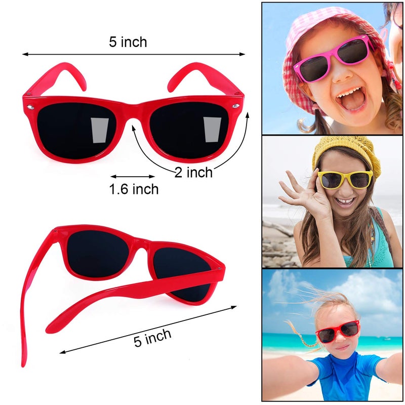 GINMIC Kids Sunglasses Party Favors, 12Pack Neon Sunglasses for Kids, Boys and Girls, Great Gift for Birthday Party Supplies, Beach, Pool Party Favors, Fun Gift, Party Toys - Image 4